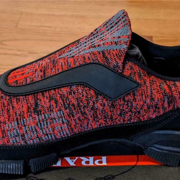 Prada Leather/Synthetic Slip On Runner Sneakers - Picture 5 of 5